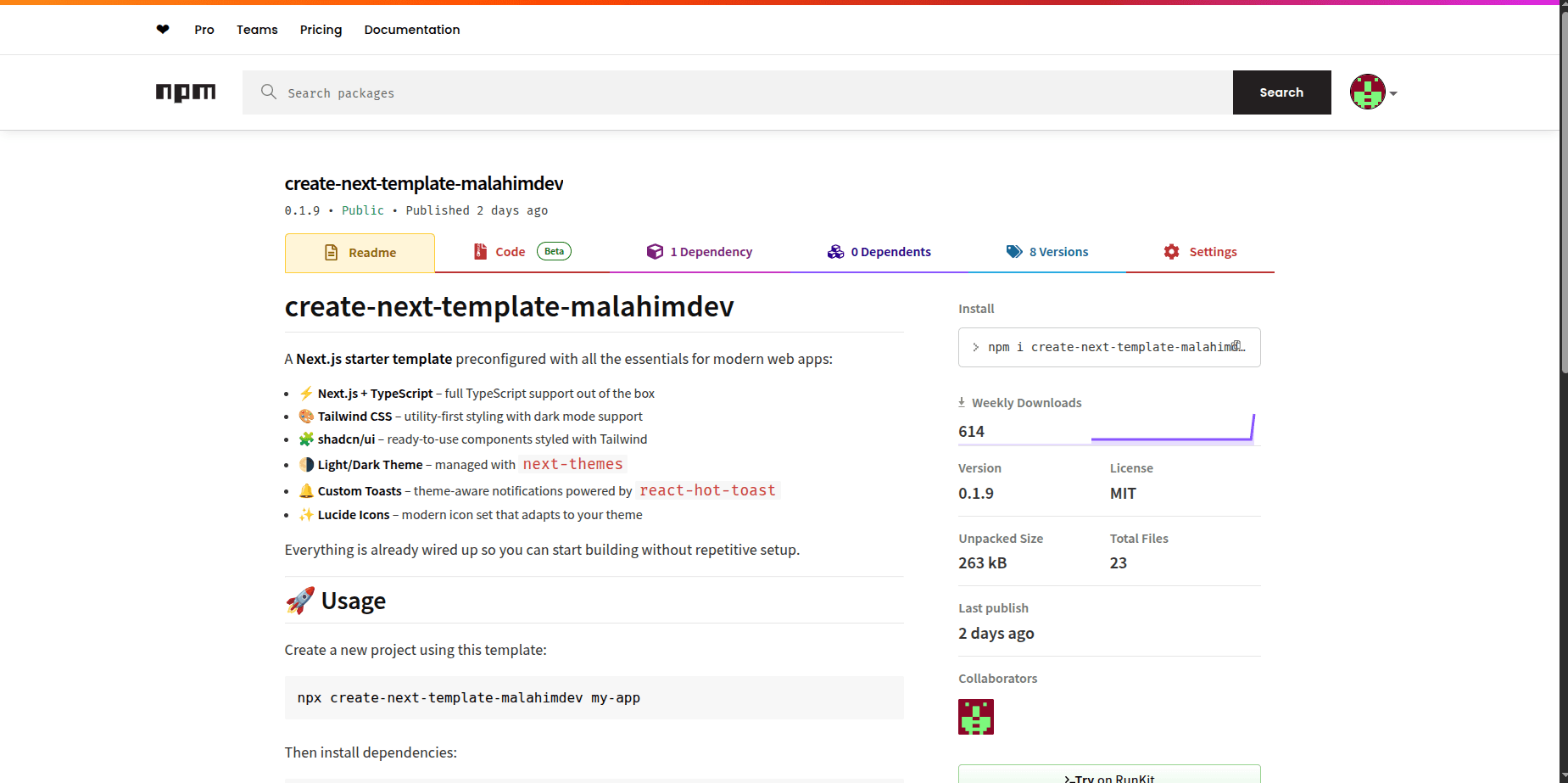 Next.js Starter CLI